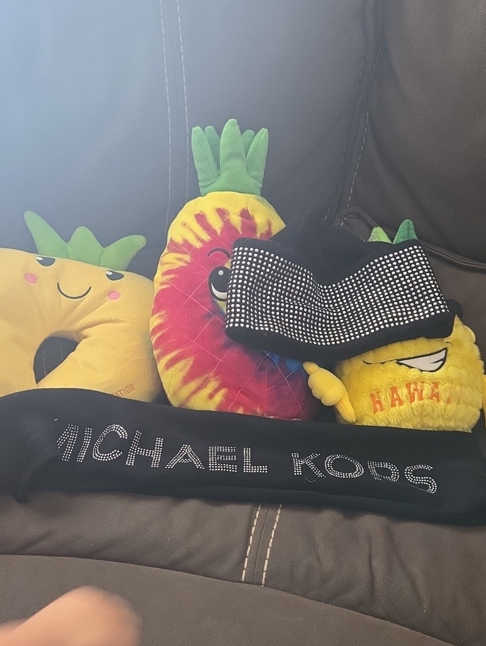 Michael Kors Black Scarf with Rhinestone Logo
